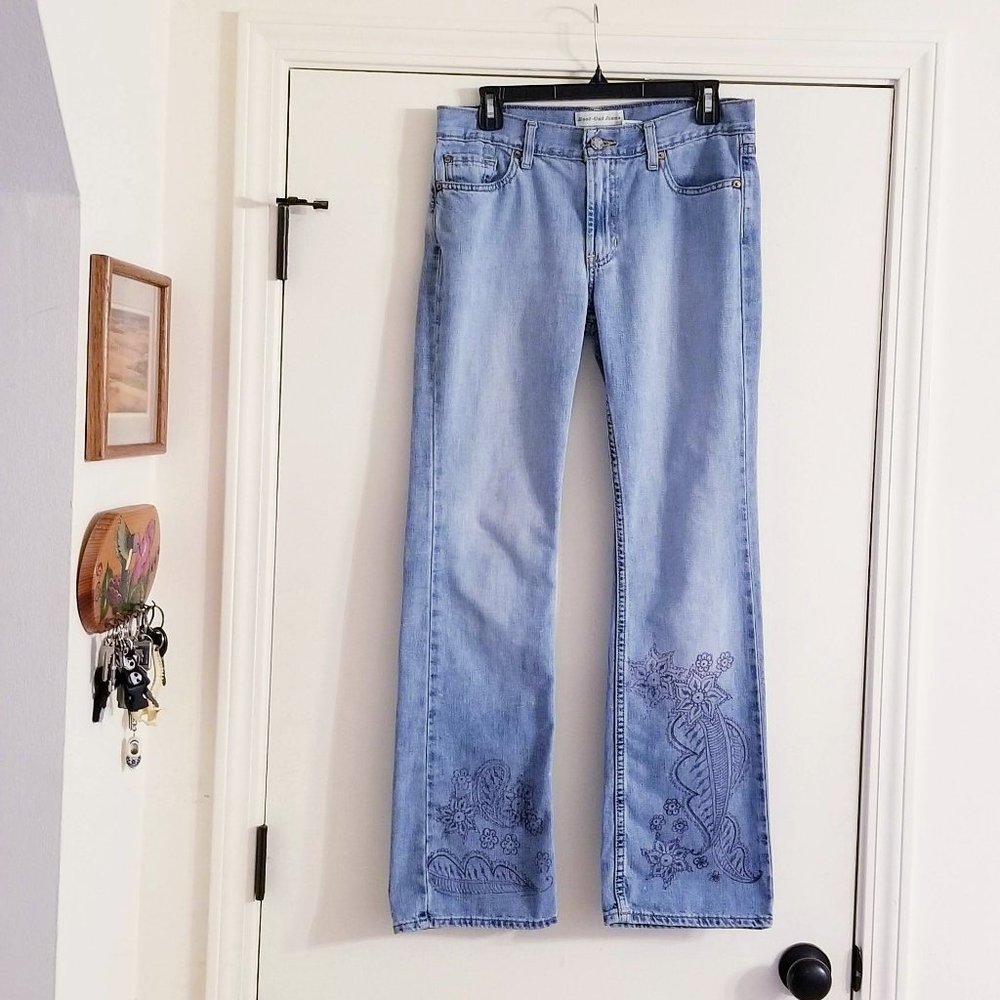 Vintage pair of bohemian, hippie jeans